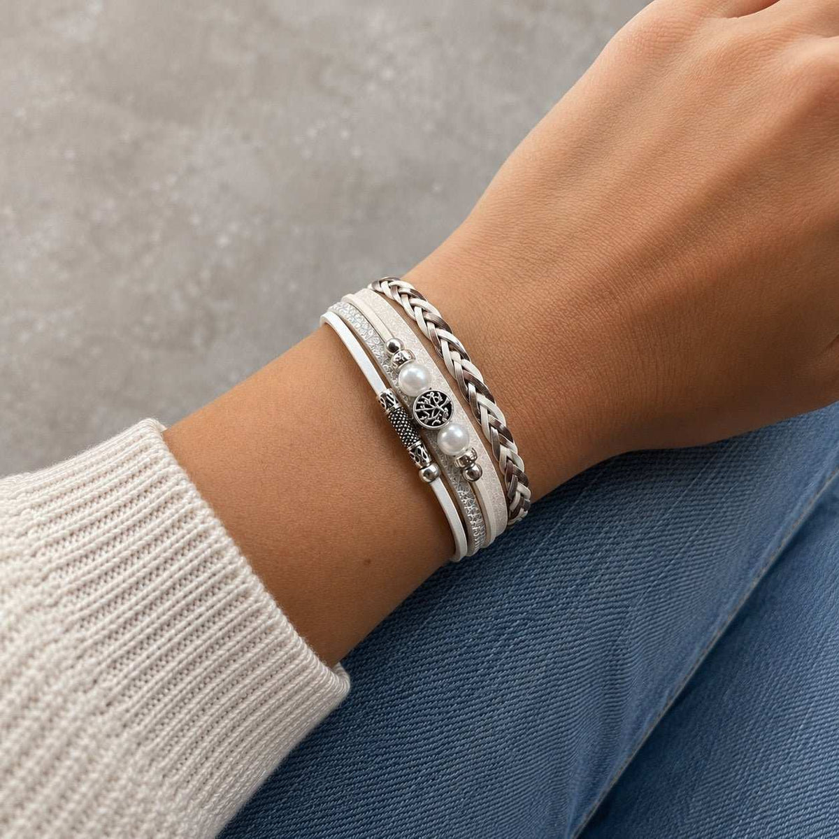 Bracelet cordon pour femme, arbre de vie