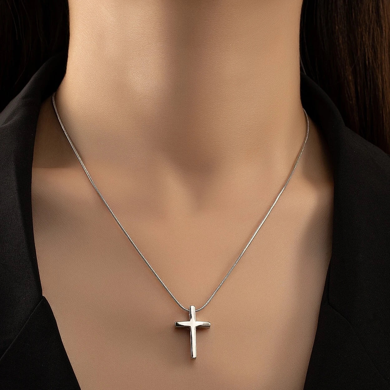 Collier croix argent pour homme