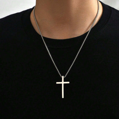 Collier croix argent pour homme