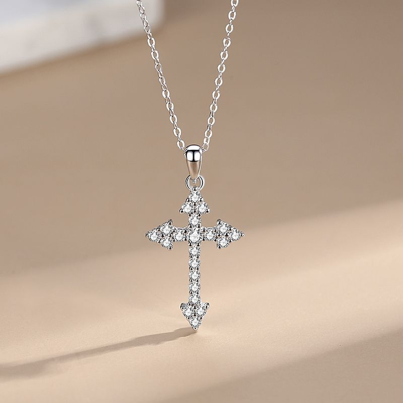 Pendentif croix argent