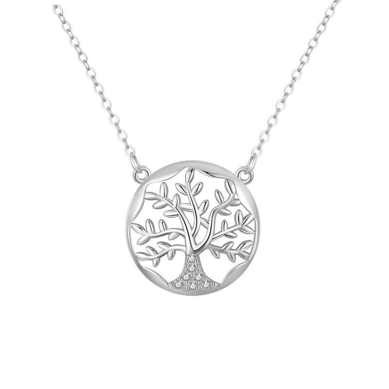 Pendentif arbre de vie en argent moderne
