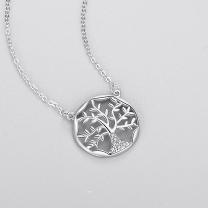 Pendentif arbre de vie en argent avec sircon
