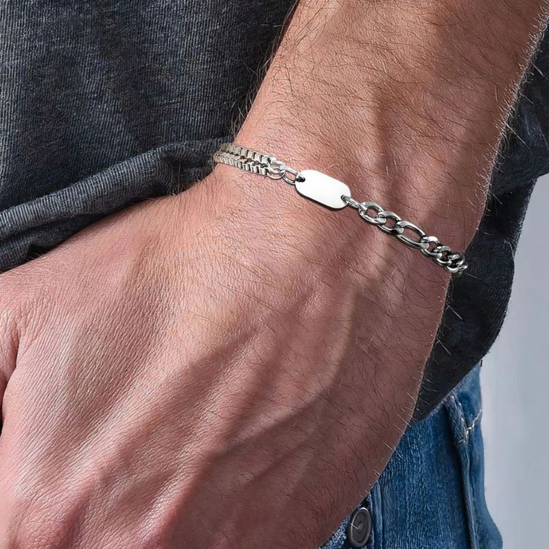 Bracelet Initiale Homme Élégante