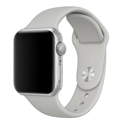 Bracelet silicone Apple Watch (gris)