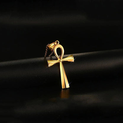 Collier croix égyptienne or