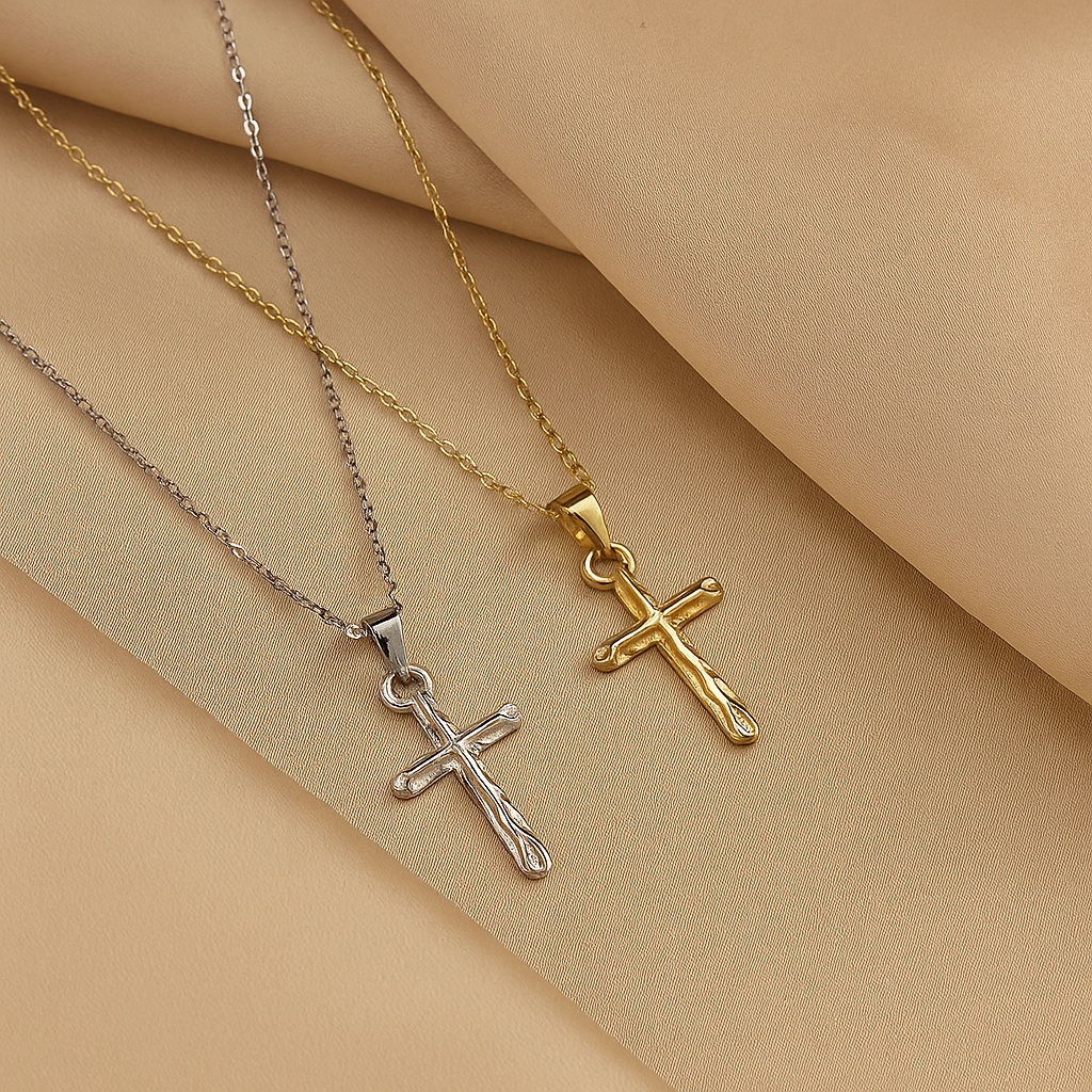 Collier croix femme argent