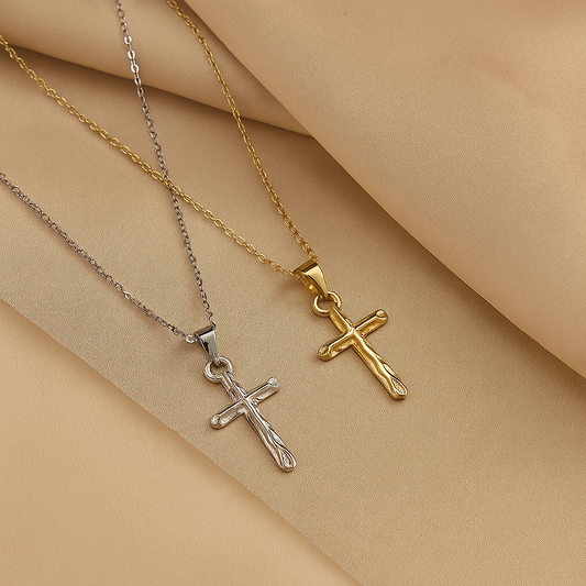 Collier croix femme argent