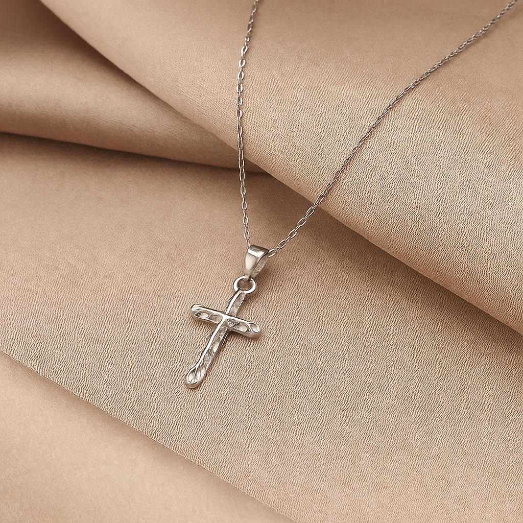 Collier croix femme argent