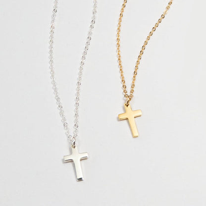 Collier croix femme ras de cou deux coloris