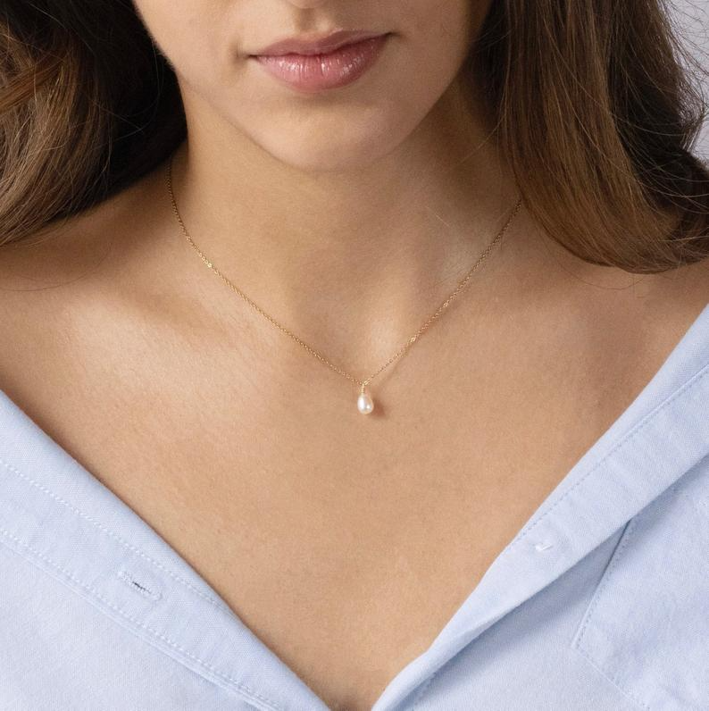 Collier perle argent