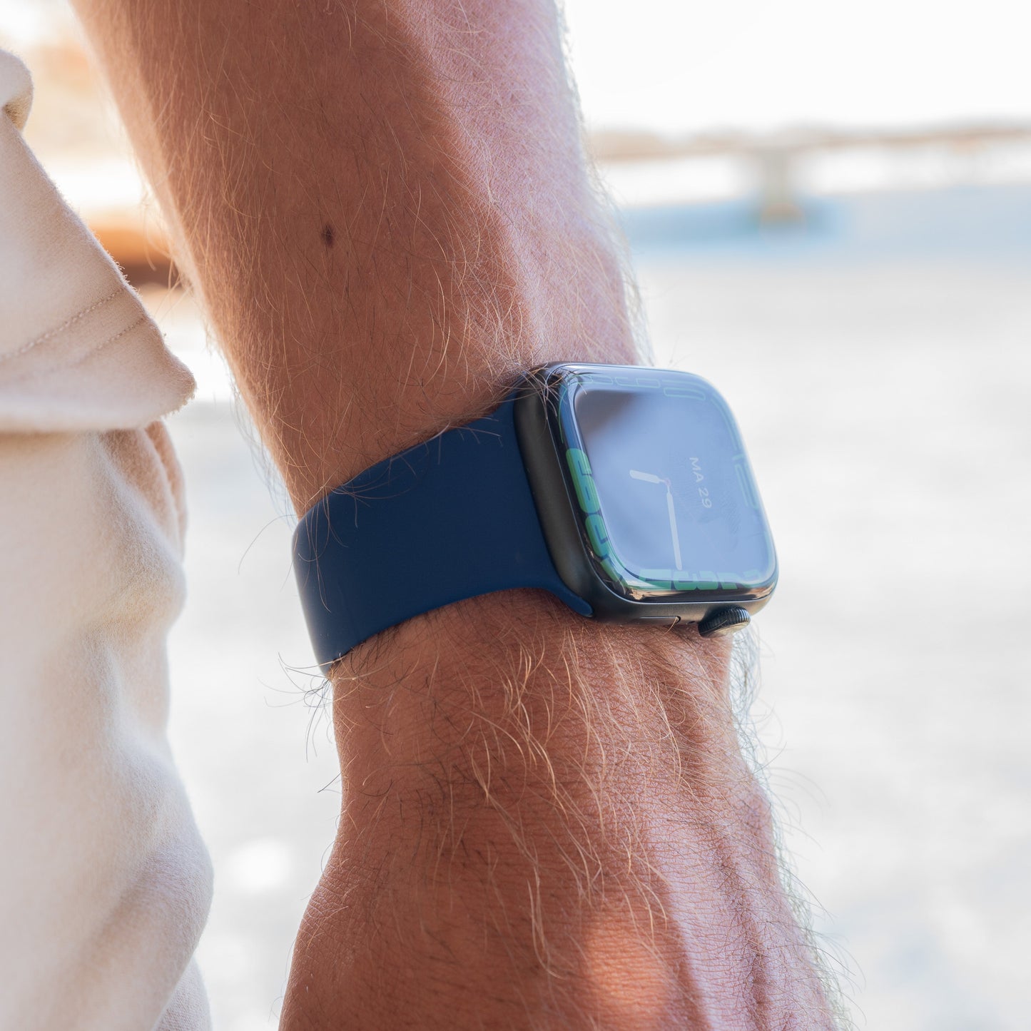 Bracelet silicone Apple Watch (bleu)