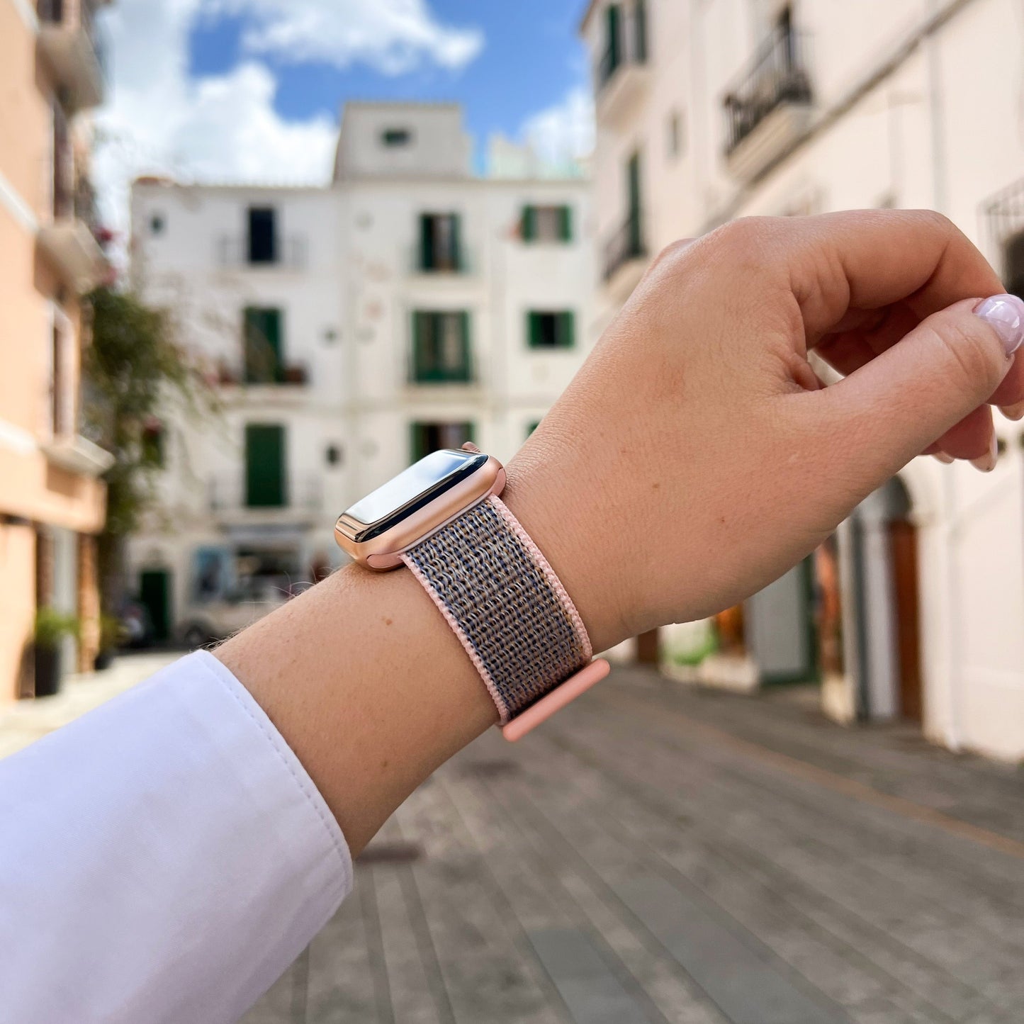 Bracelet nylon Apple Watch (rose sable) 