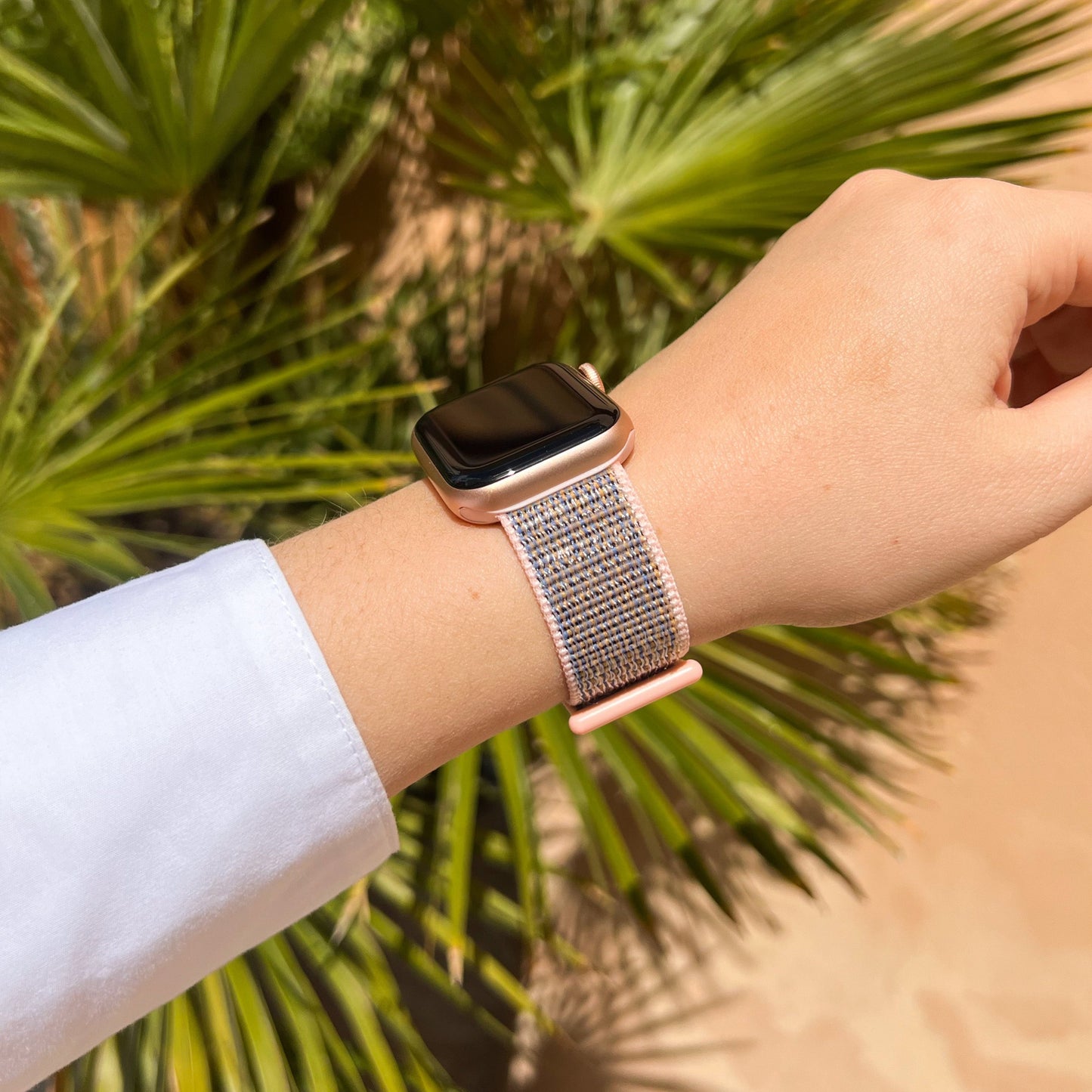 Bracelet nylon Apple Watch (rose sable) 