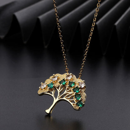 Collier arbre de vie plaqué or