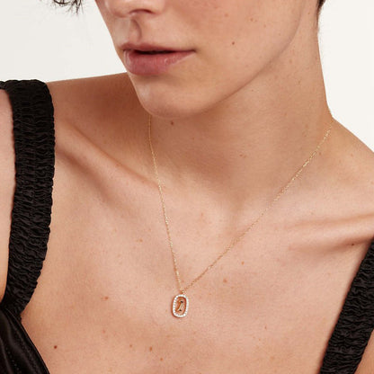 Collier Initiale Étincelant