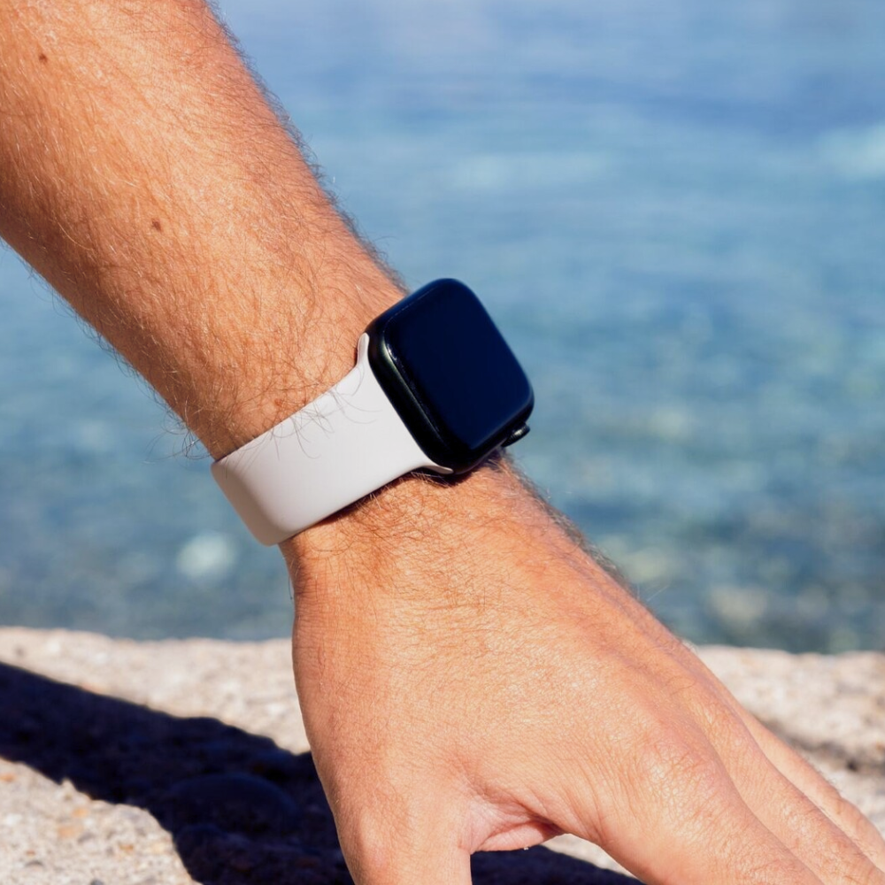 Bracelet silicone Apple Watch (gris)