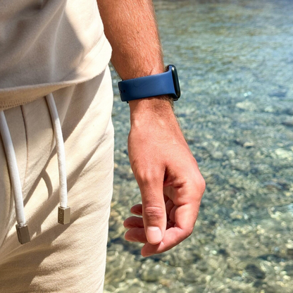 Bracelet silicone Apple Watch (bleu)