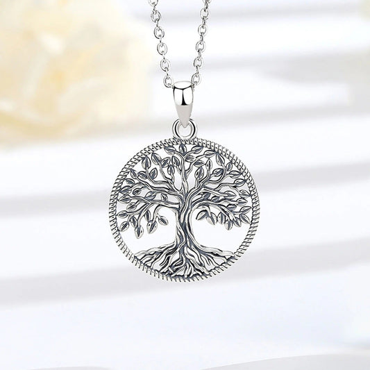 Collier argenté arbre de vie éternel