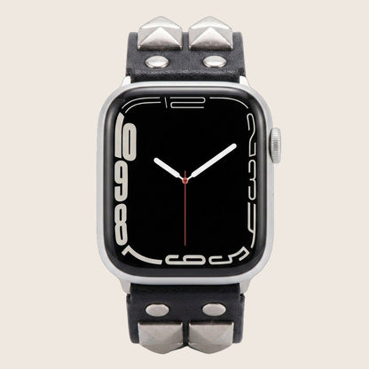 Bracelet à clous pour Apple Watch, design punk, détails métalliques pyramidaux, modèle Kurt — photo 1