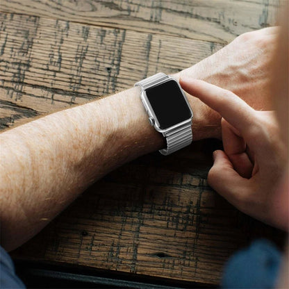 Bracelet Apple Watch à maillons élastiques en acier inoxydable, design extensible, confortable et sans fermoir, modèle Tydia — photo 2