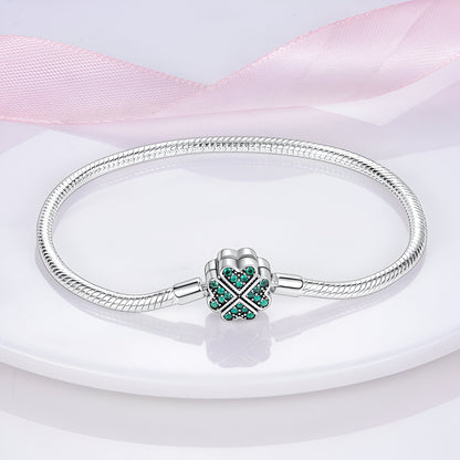 Bracelet à charm personnalisable, chaîne serpent, finition argentée, pour femme, modèle Bruna — photo 3