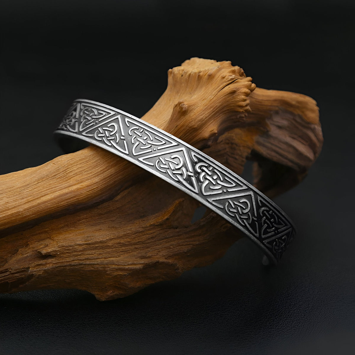 Bracelet à personnaliser, en acier inoxydable, motifs celtique, pour homme, modèle Emilien — photo 3