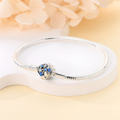 Bracelet à charm personnalisable, maille serpent, finition argentée, pour femme, modèle Ferelith — photo 3