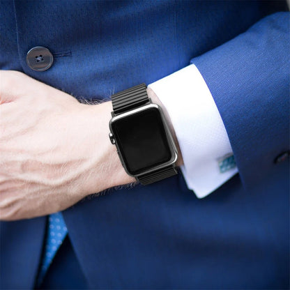 Bracelet Apple Watch à maillons élastiques en acier inoxydable, design extensible, confortable et sans fermoir, modèle Tydia — photo 3