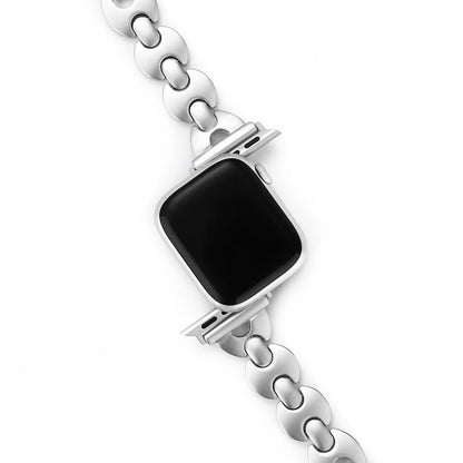 Bracelet Apple Watch à mailles marine, pour femme, design moderne, modèle Vily — photo 3