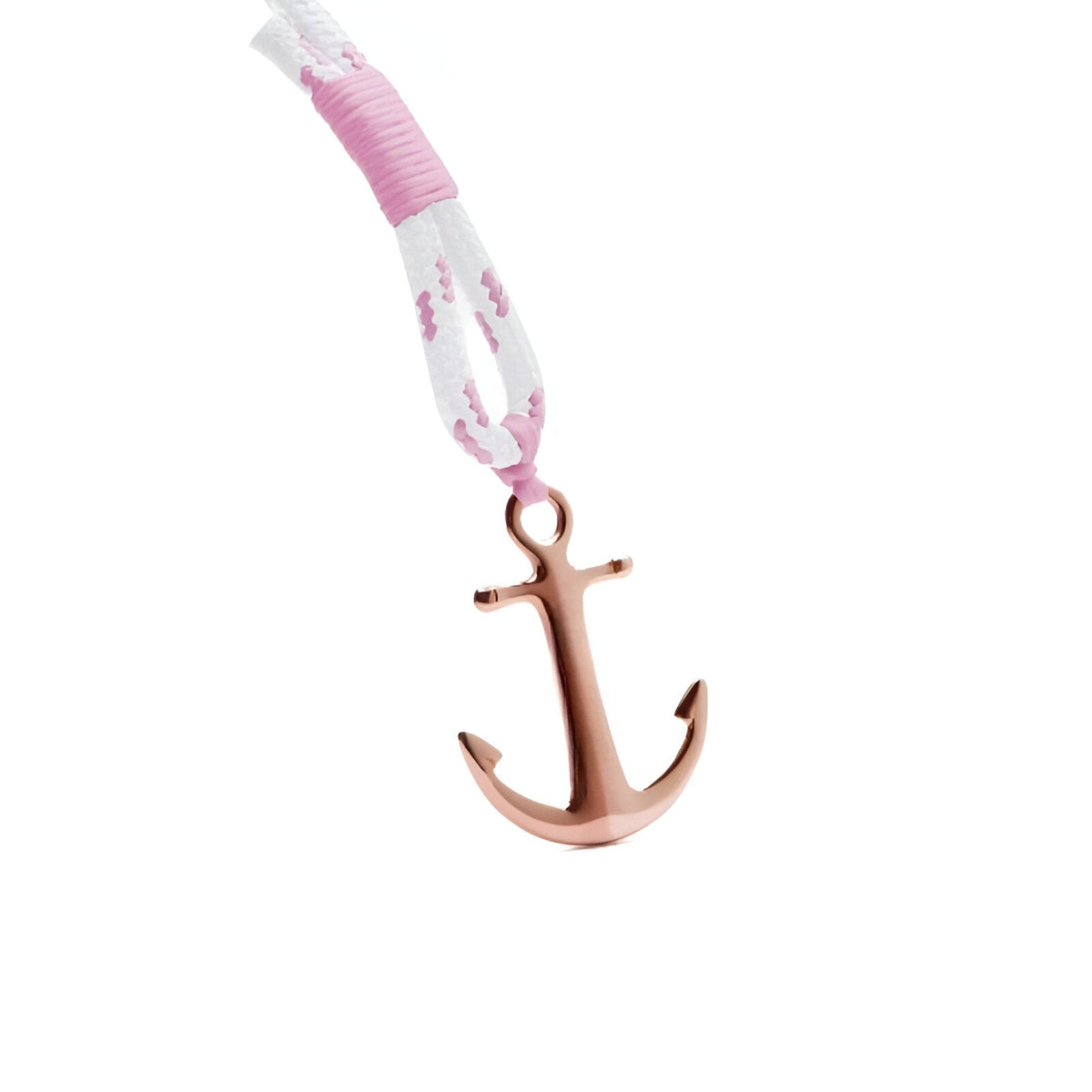 Bracelet ancre, en coton et acier inoxydable, pour femme, modèle Valentine — photo 4
