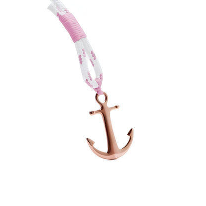 Bracelet ancre, en coton et acier inoxydable, pour femme, modèle Valentine — photo 4