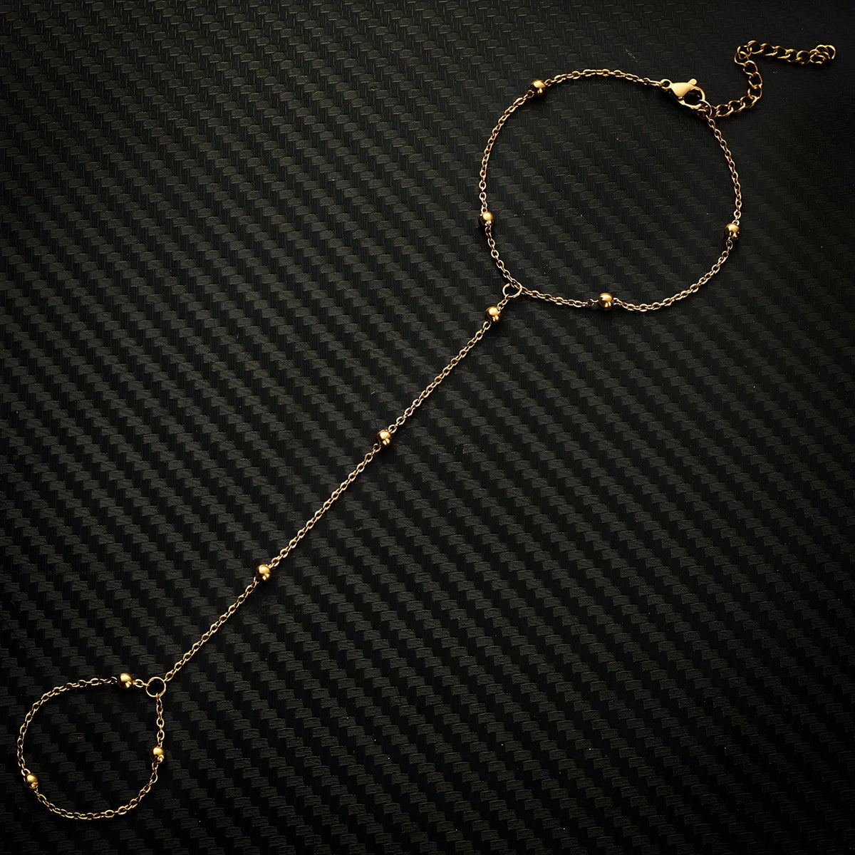 Bijou de main à perles, en acier inoxydable, pour femme, modèle Aka — photo 4