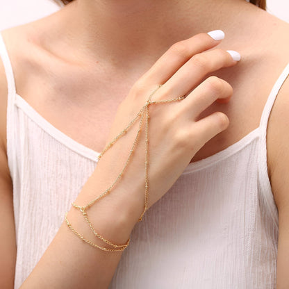 Bijou de main multi-rangs, en acier inoxydable, pour femme, modèle Cosima — photo 4