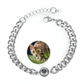 Bracelet large avec photo personnalisée pour homme