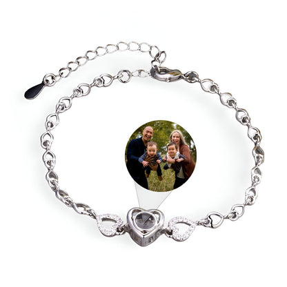 Bracelet photo avec cœurs