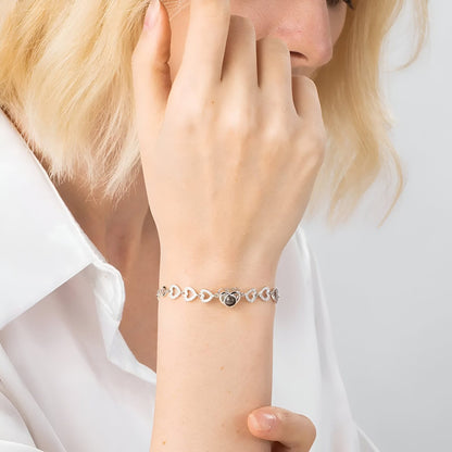 Bracelet photo avec cœurs
