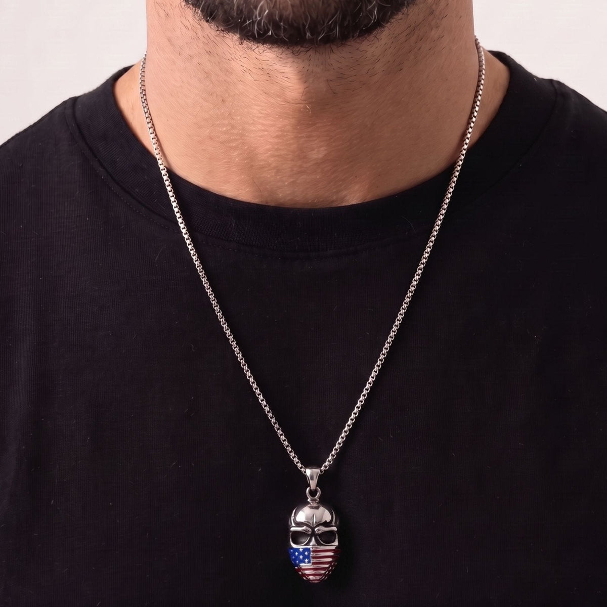 Collier Acier Inoxydable Homme Skull — Pyka — photo 2