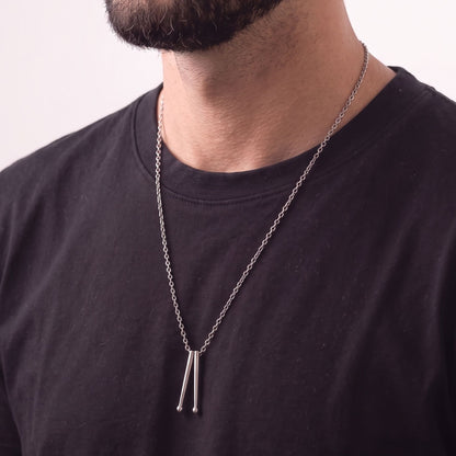 Collier Acier Titane Homme Pendentif Musical — Pyka — photo 3