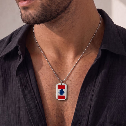 Collier Acier Inoxydable Homme Plaque Militaire — Pyka — photo 3