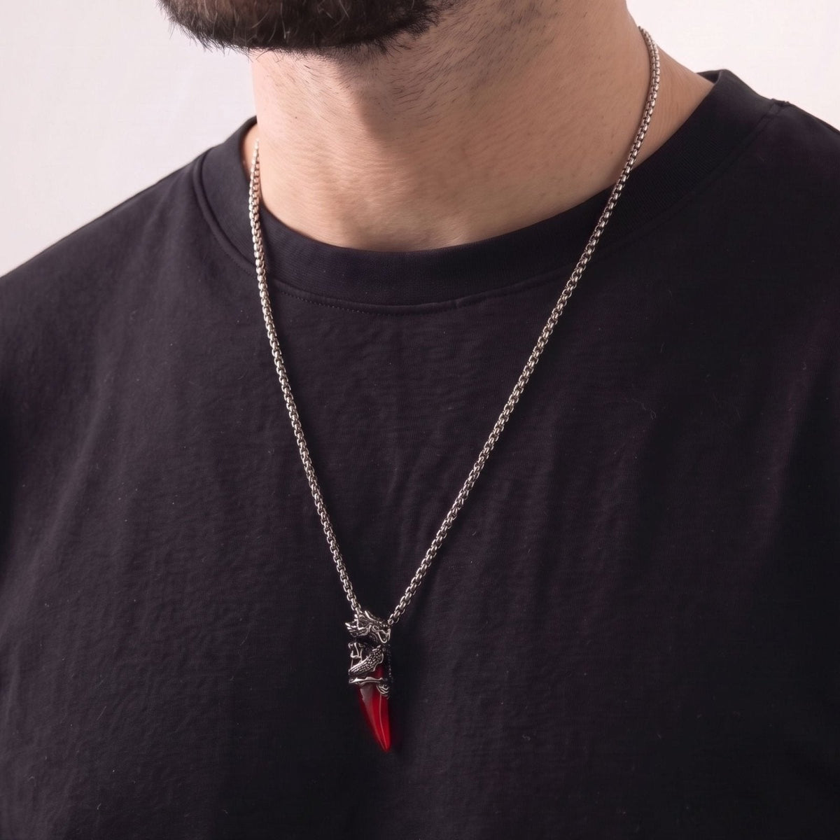 Collier Acier Inoxydable Homme Dragon — Pyka — photo 3