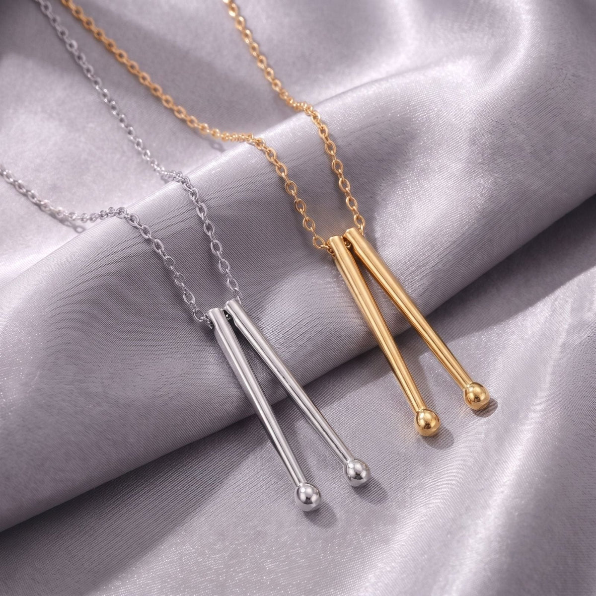 Collier Acier Titane Homme Pendentif Musical — Pyka — photo 4