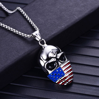 Collier Acier Inoxydable Homme Skull — Pyka — photo 4