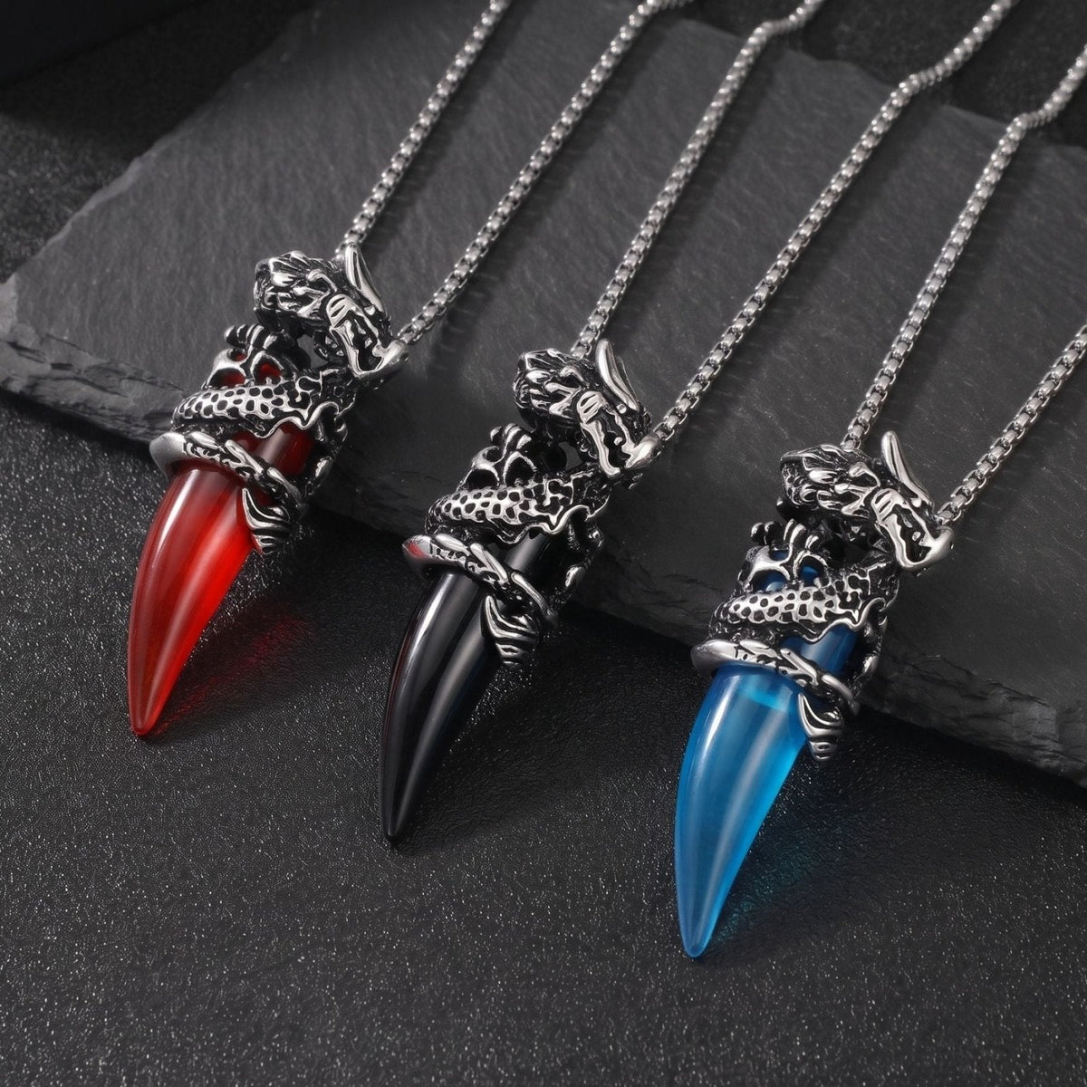 Collier Acier Inoxydable Homme Dragon — Pyka — photo 4
