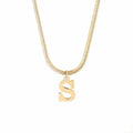Collier personnalisable initiale maille serpent