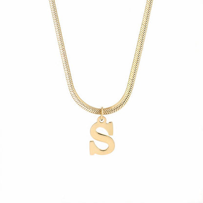 Collier personnalisable initiale maille serpent