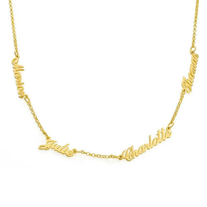 Collier personnalisé à plusieurs prénoms