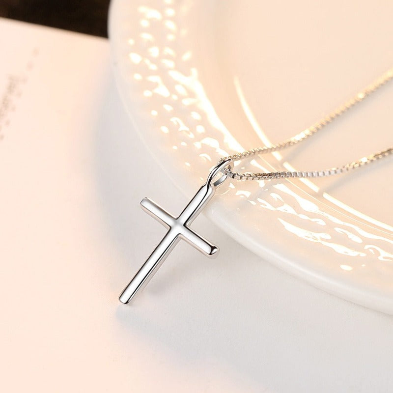 Collier croix argent