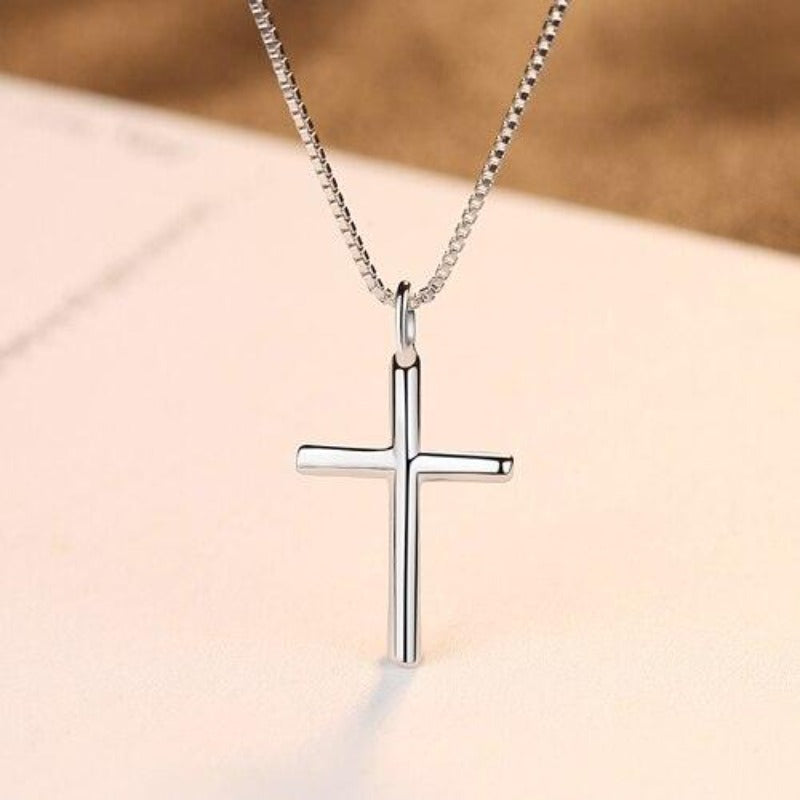 Collier croix argent