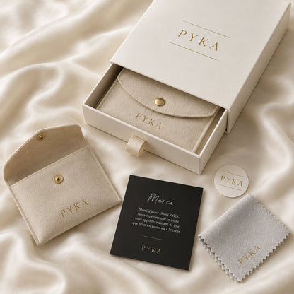 Packaging Pyka — coffret et pochette