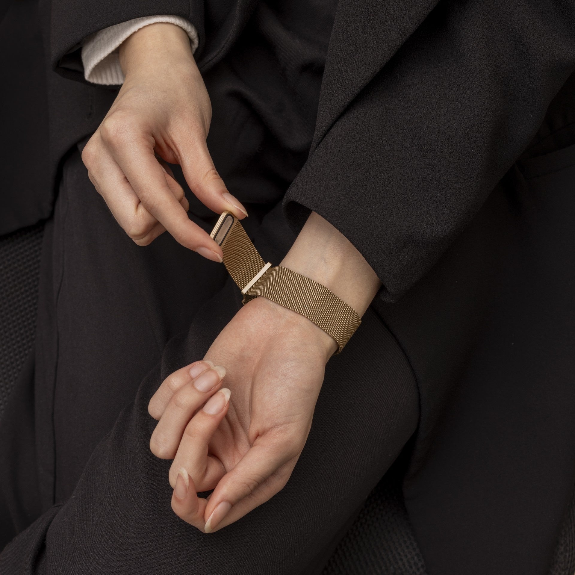 Bracelet Milanaise Apple Watch (rétro or)